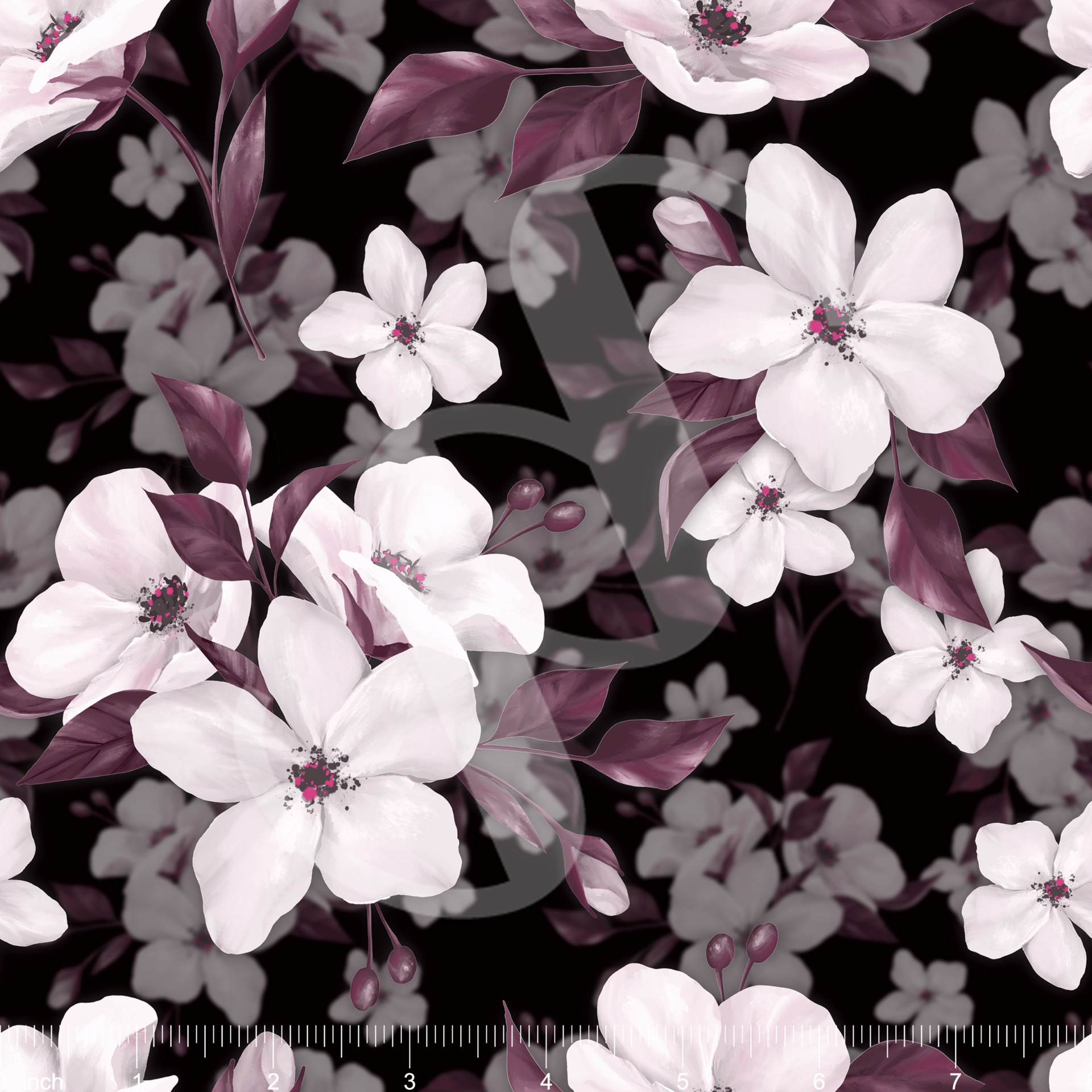 Elegance seamless pattern with white apple flowers